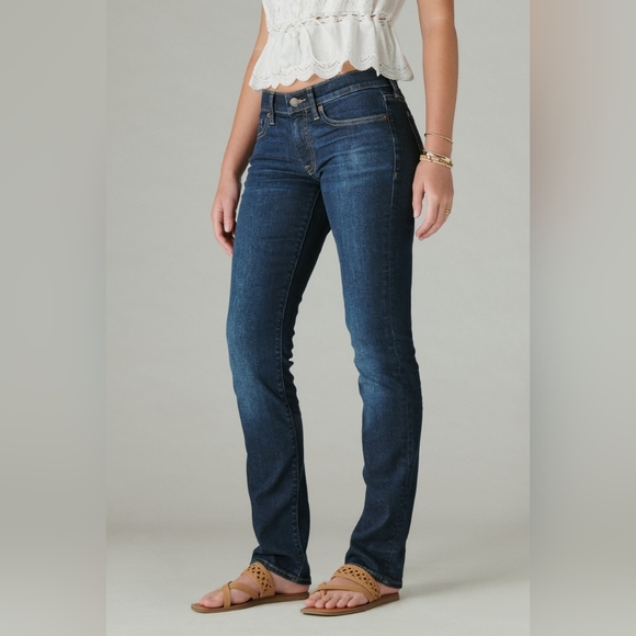 Lucky Brand Mid Rise Straight Jeans, Size 10/30R, Medium Blue - Picture 10 of 10